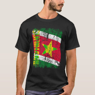 SURINAME Vlag  Distressed SURINAME T Shirt