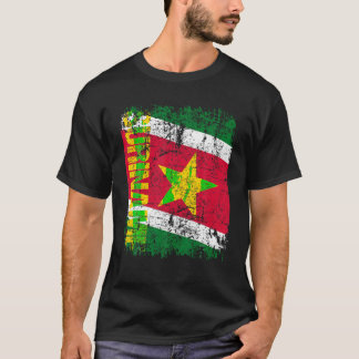 SURINAME Vlag  Distressed SURINAME T Shirt
