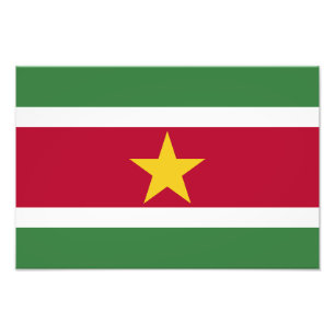 Suriname Vlag Foto Afdruk