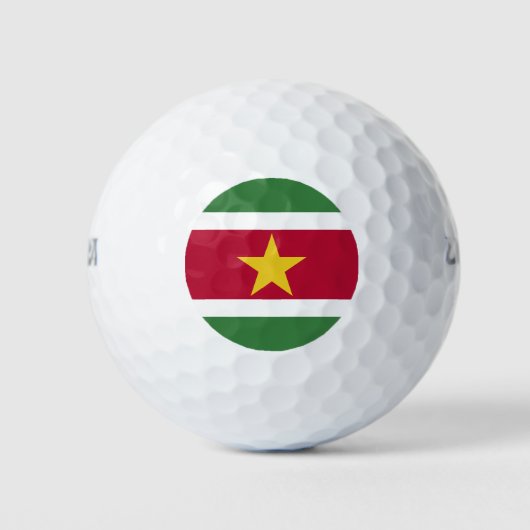 Suriname Vlag Golfballen (Voorkant)