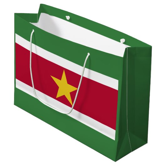 Suriname Vlag Groot Cadeauzakje (Voorkant Gekanteld)