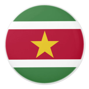 Suriname Vlag Keramische Knop
