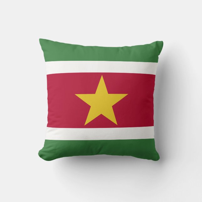 Suriname Vlag Kussen (Voorkant)