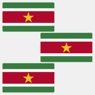 Suriname Vlag Labels