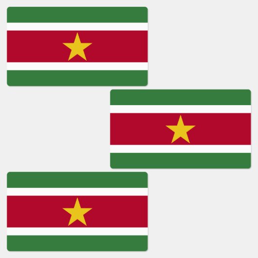 Suriname Vlag Labels (Groep)