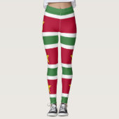 Suriname Vlag Leggings (Voorkant)