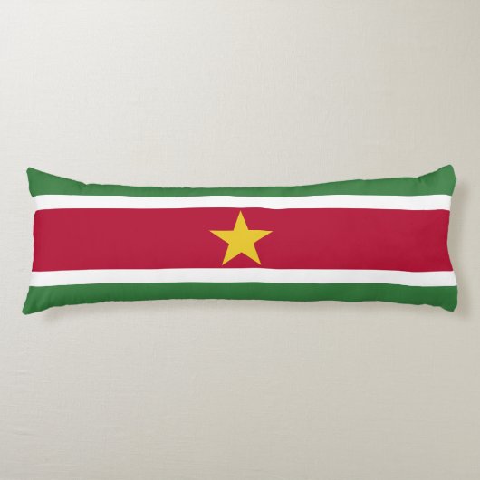 Suriname Vlag Lichaamskussen (Voorkant)