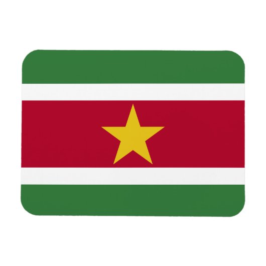 Suriname Vlag Magneet (Horizontaal)
