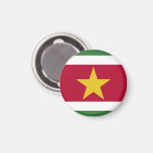 Suriname vlag magneet (Voorkant / Achterkant)