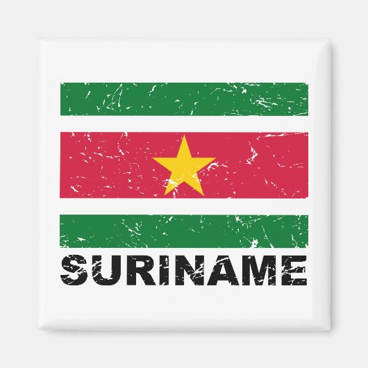 Suriname  vlag magneet (Voorkant)