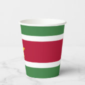 Suriname Vlag Papieren Bekers (Achterkant)