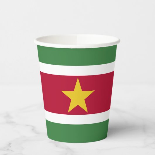 Suriname Vlag Papieren Bekers (Links)
