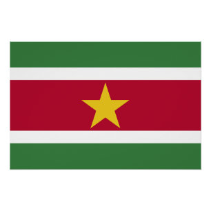 Suriname Vlag Perfect Poster