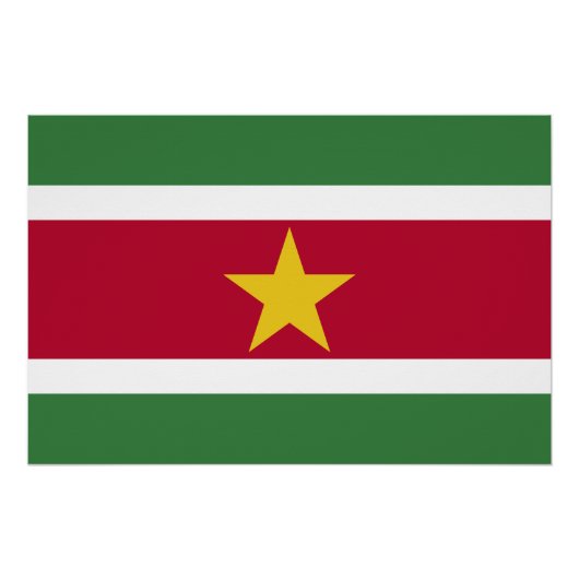 Suriname Vlag Perfect Poster (Voorkant)