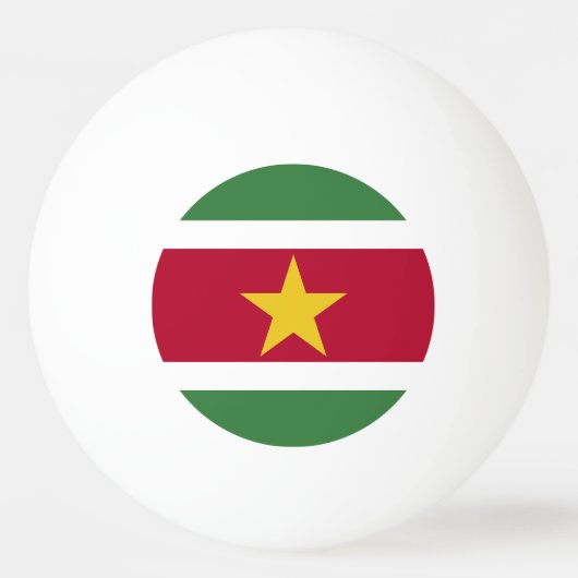 Suriname Vlag Pingpongbal (Voorkant)