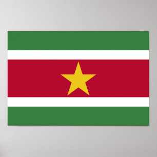 Suriname Vlag Poster