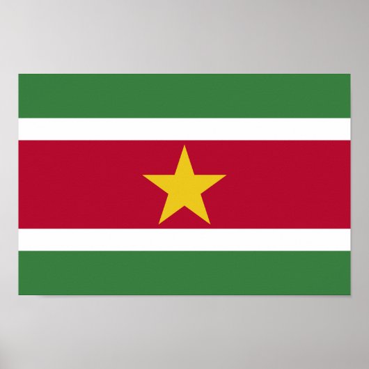 Suriname Vlag Poster (Voorkant)