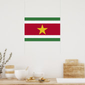 Suriname vlag poster (Keuken)