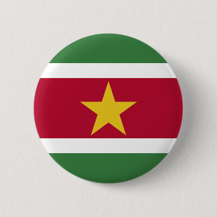 Suriname Vlag Ronde Button 5,7 Cm