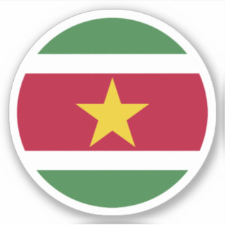 Suriname Vlag Ronde Sticker