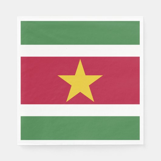 Suriname Vlag Servet (Voorkant)