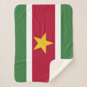 Suriname Vlag Sherpa Deken (Voorkant)