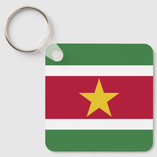 Suriname Vlag Sleutelhanger (Voorkant)