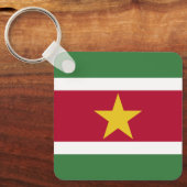 Suriname Vlag Sleutelhanger (Voorkant)