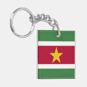 Suriname Vlag Sleutelhanger (Voorkant Links)