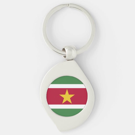 Suriname Vlag Sleutelhanger (Voorkant)