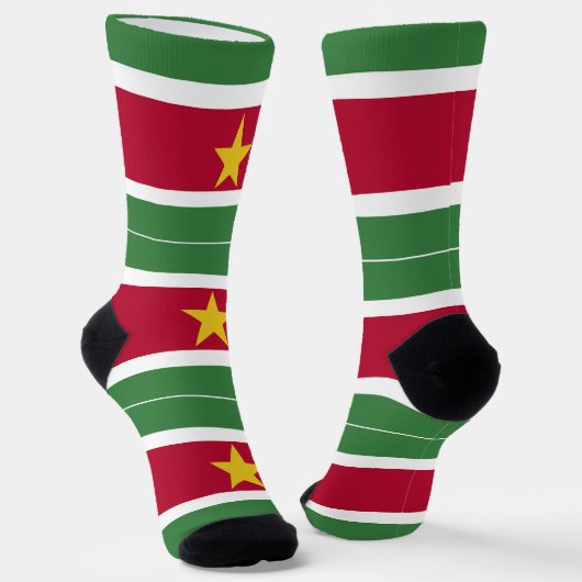 Suriname vlag sokken (Gebogen)