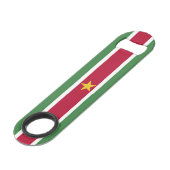 Suriname Vlag Speed Flessenopener (Voorkant Gekanteld)