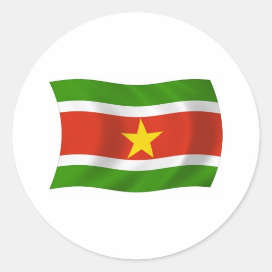 Suriname Vlag Sticker (Voorkant)