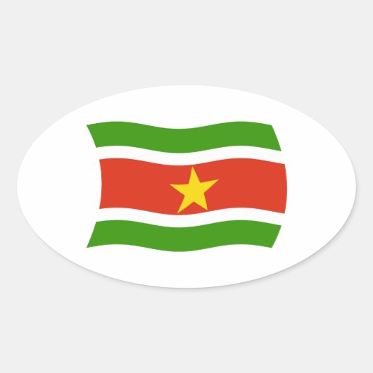 Suriname Vlag Sticker (Voorkant)