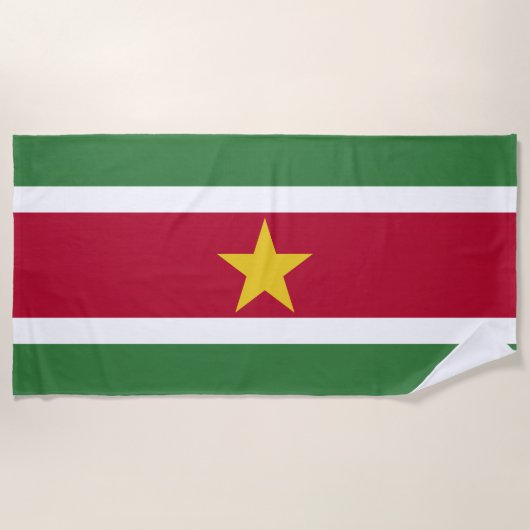 Suriname Vlag Strandlaken (Voorkant)