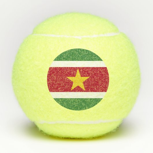 Suriname Vlag Tennisballen (Voorkant)