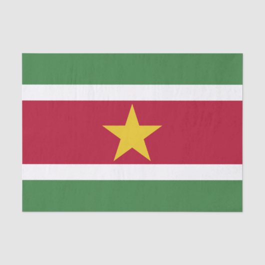 Suriname Vlag Tissuepapier (Voorkant)