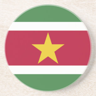 Suriname Vlag Zandsteen Onderzetter