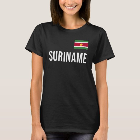 Suriname Women Mannen Kinder Suriname Flag Souveni T-shirt (Voorkant)