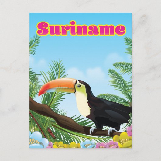 Suriname Zuid-Amerikaans paradijs reisposter Briefkaart (Voorkant)