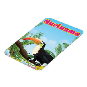Suriname Zuid-Amerikaans paradijs reisposter Magneet