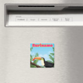Suriname Zuid-Amerikaans paradijs reisposter Magneet (Insitu (Vaatwasser))