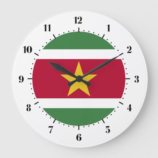 Surinamese flag grote klok (Voorkant)