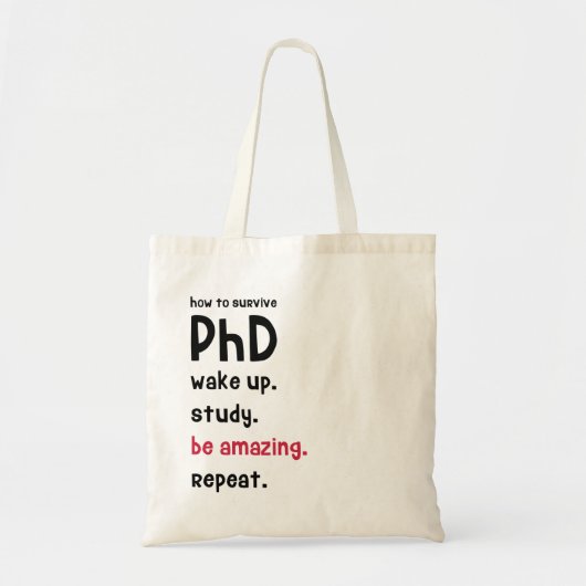 Surivive PhD Tote Bag (Voorkant)