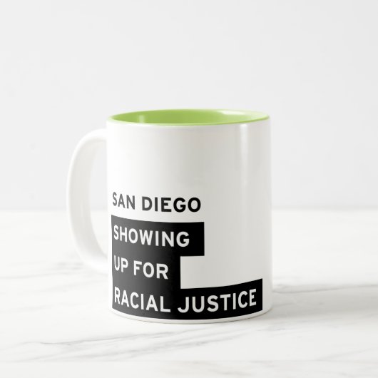 SURJ San Diego Mok - Lime Green Two-Tone (Voorkant links)