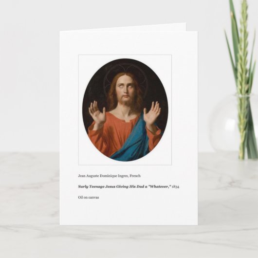 SURLY TEENAGE JESUS FATHERS DAY CARD KAART (Voorkant)