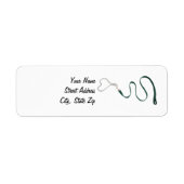 Surpentine Green Leash Heart chain, gepersonalisee Etiket (Voorkant)