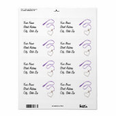 Surpentine Paarse riem en hartketen Etiket (Full Sheet)