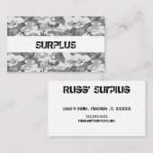 Surpluscentrum Visitekaartje (Voorkant / Achterkant)