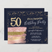 Surpris 50th Birthday Party Glitter Cake (Voorkant / Achterkant)